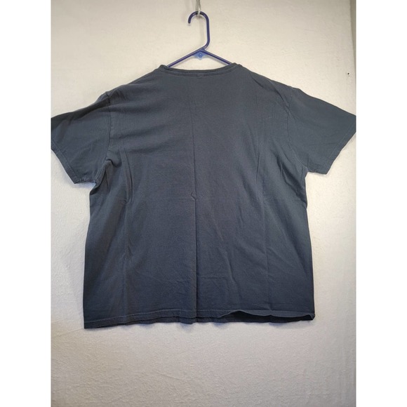 Reebok Vintage black tshirt with blue and white skull design, sz XL - Picture 3 of 5